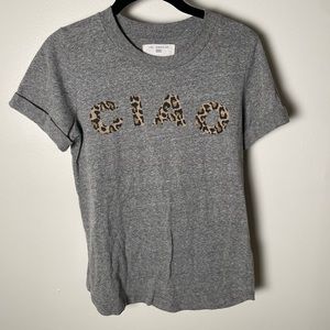 Sol Angeles for Anthropologie short sleeve Ciao tee in animal print.